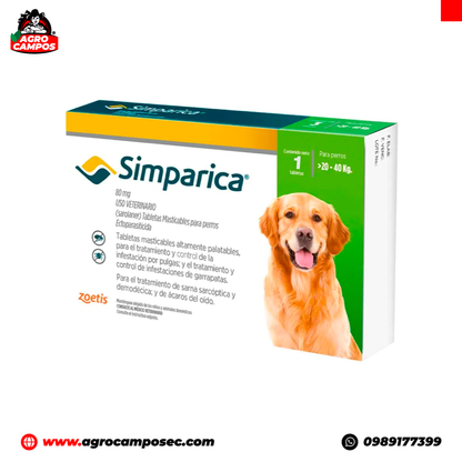 Simparica 20-40Kg / 80mg (ENVÍO GRATIS)