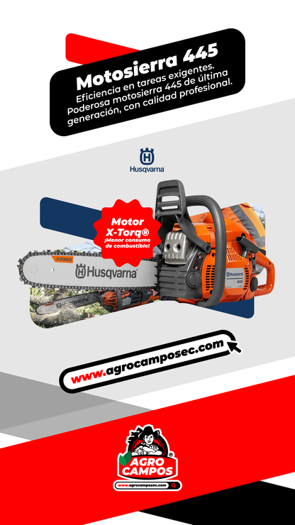 Motosierra Husqvarna 445 (ENVÍO GRATIS)