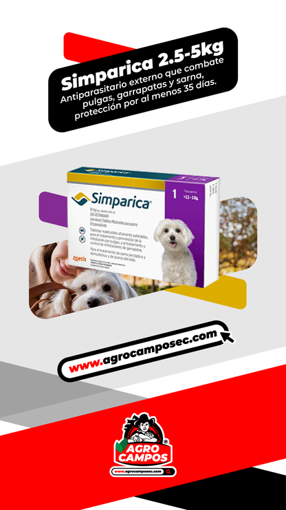 Simparica 2.5-5Kg / 10mg (ENVÍO GRATIS)