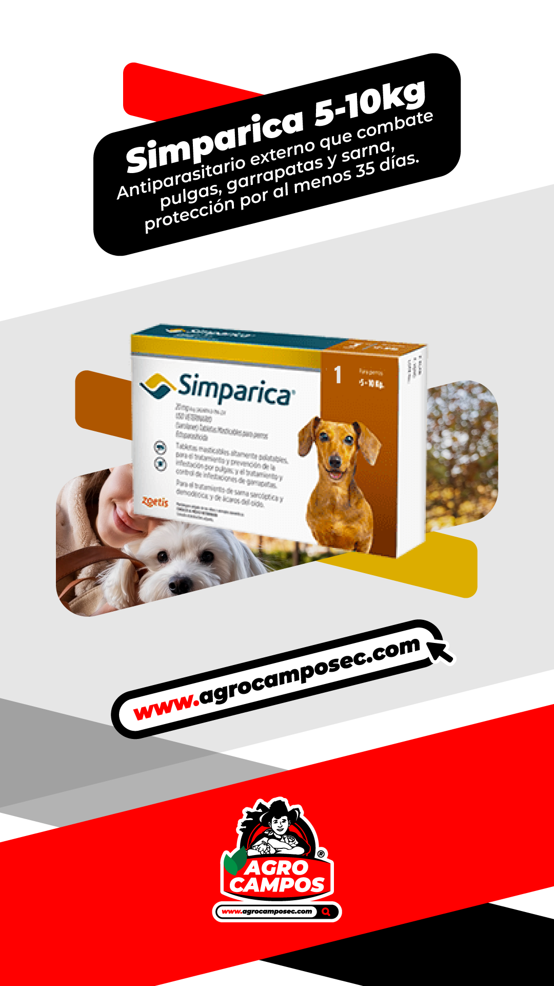 Simparica 5-10Kg / 20mg (ENVÍO GRATIS)